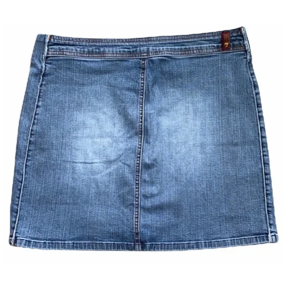 Skirt 7 For All Mankind Skirt mini denim skirt Size 32 - Picture 8 of 11